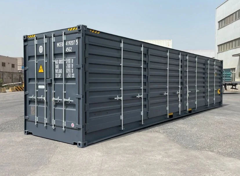 Contentor marítimo novo de 40 pés com abertura lateral (*Open Side*)