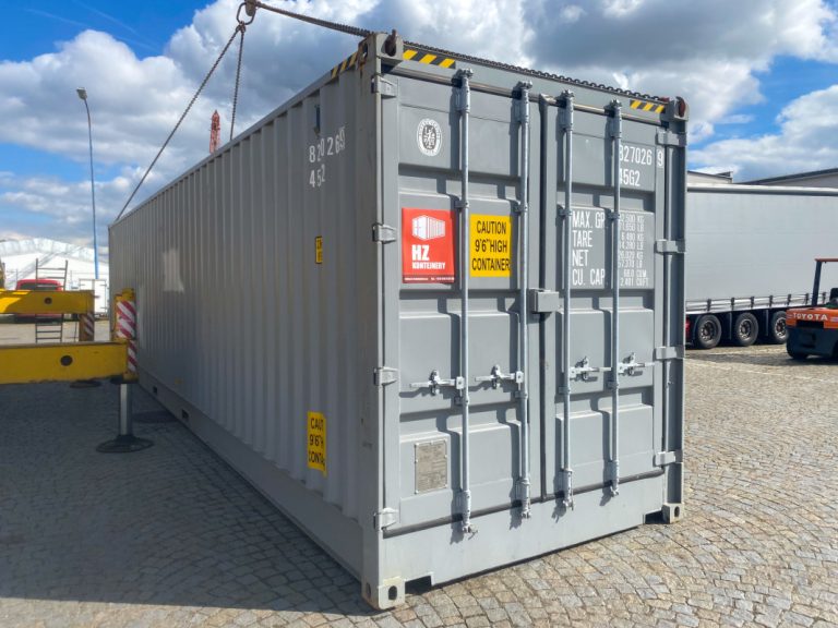 Contentor marítimo novo de 40 pés High Cube (HC) com abertura lateral completa (Open Side)