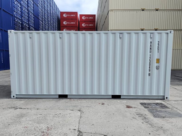 Contentor marítimo novo de 20 pés – Cinza-claro RAL 7035