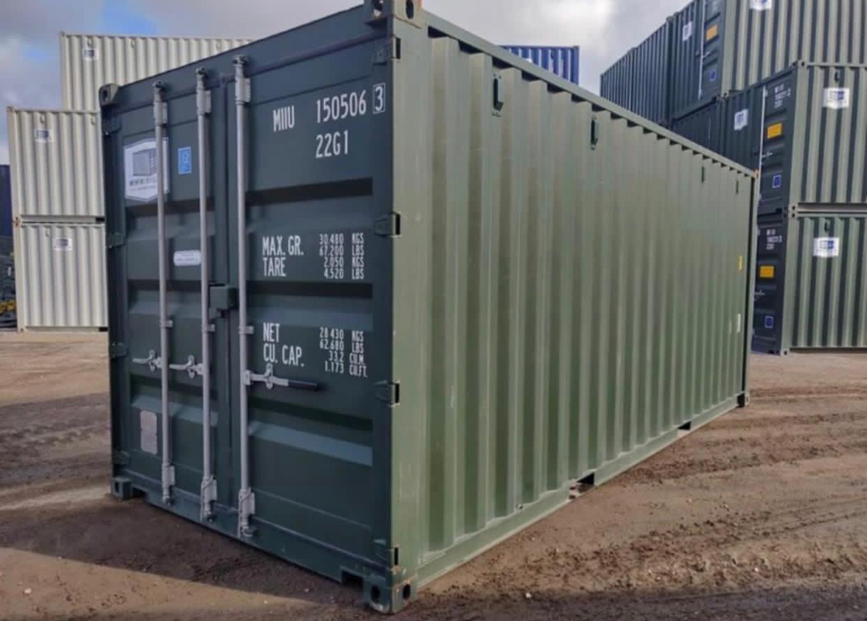 Contentor Marítimo Novo de 20 Pés High Cube (HC) – Verde