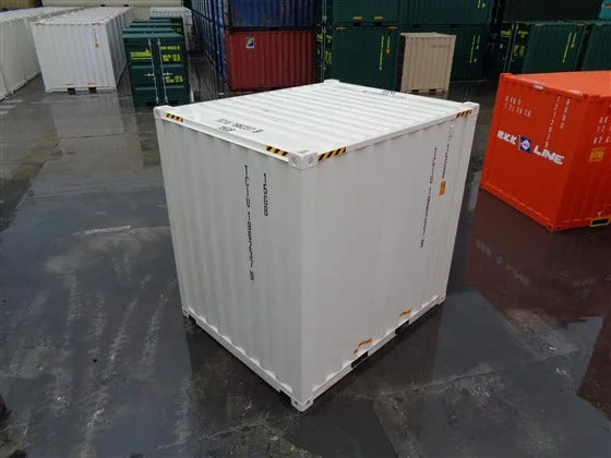 Contentor marítimo novo de 10 pés High Cube (HC) – Branco