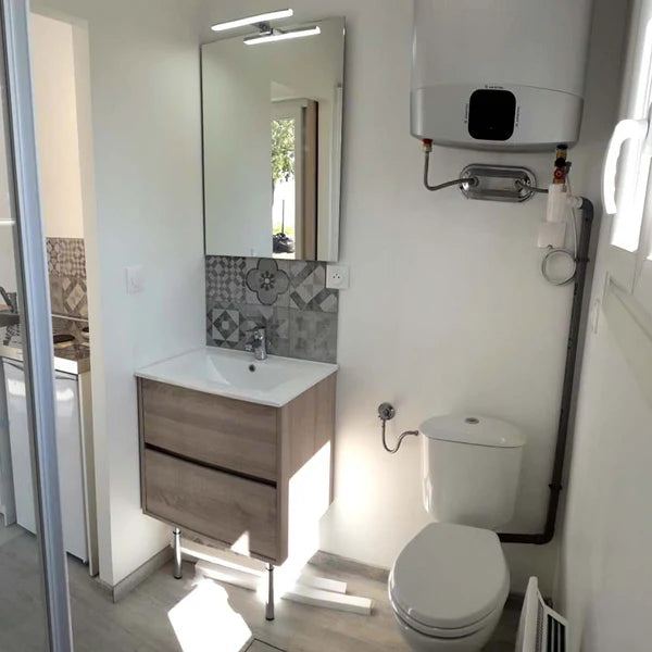 Moradia móvel nova modelo Tarifa, com aproximadamente 20 m²
