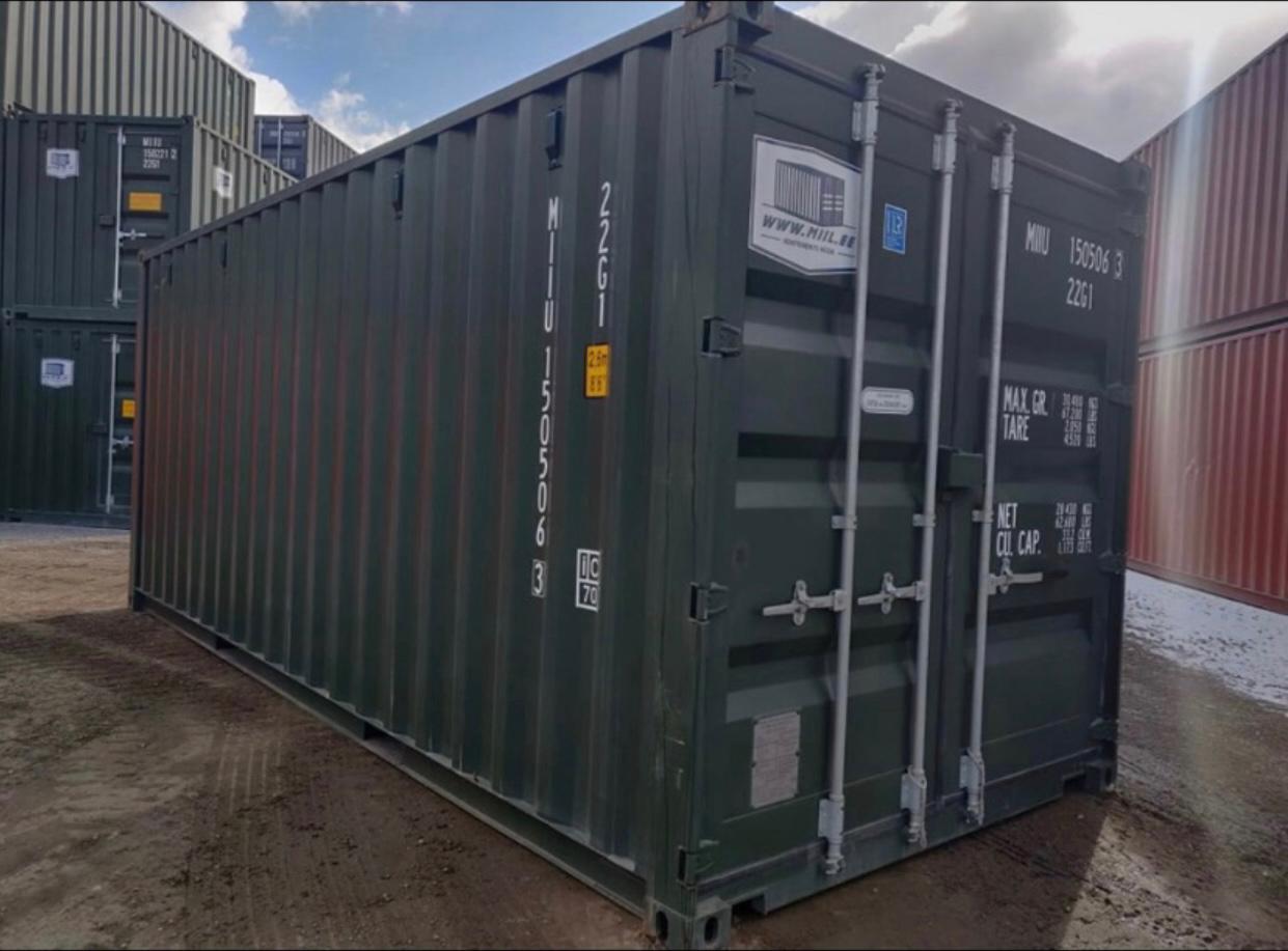 Contentor Marítimo Novo de 20 Pés High Cube (HC) – Verde