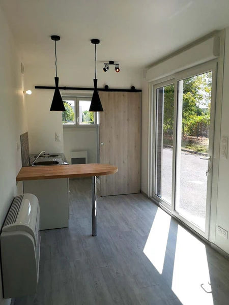 Moradia móvel nova modelo Tarifa, com aproximadamente 20 m²