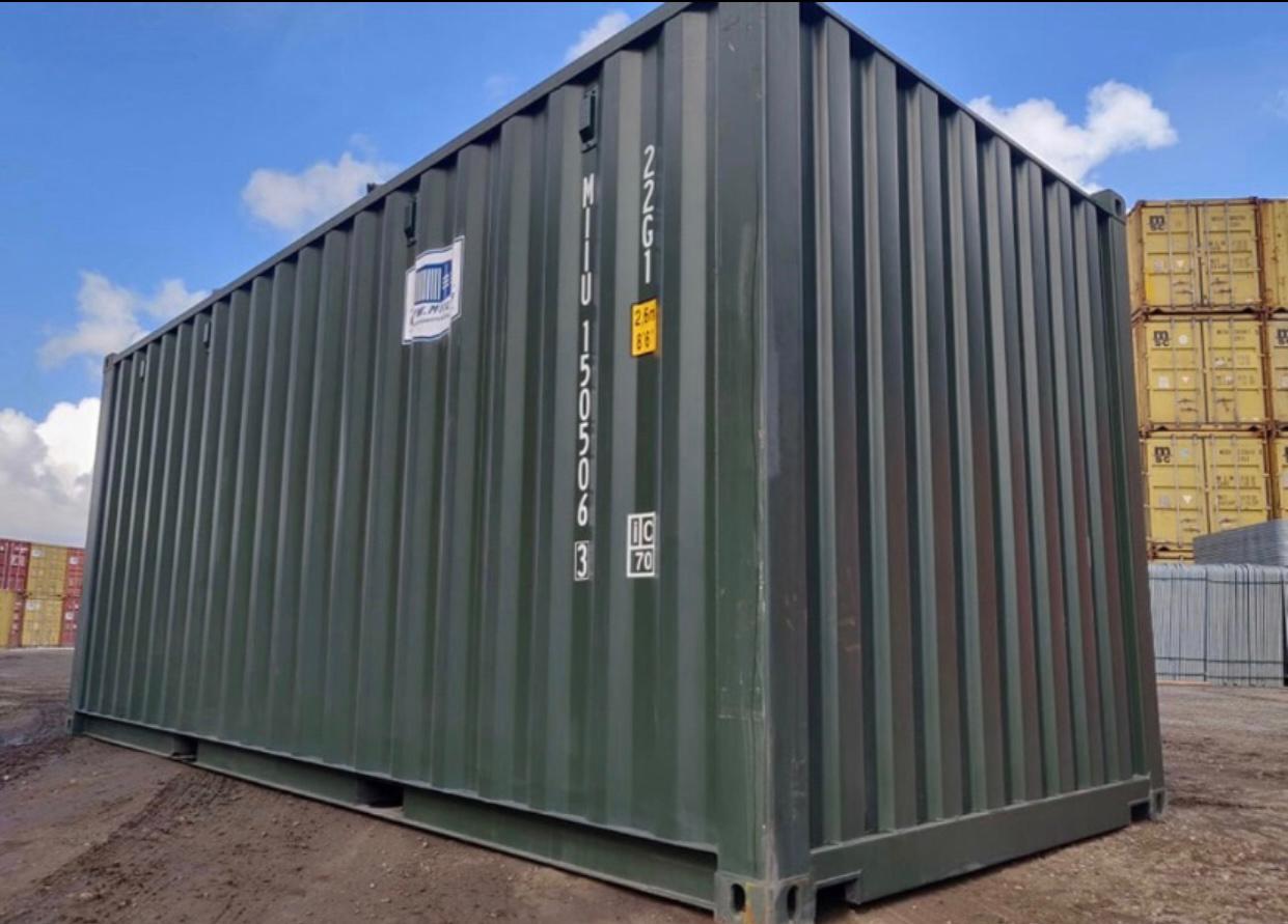 Contentor Marítimo Novo de 20 Pés High Cube (HC) – Verde
