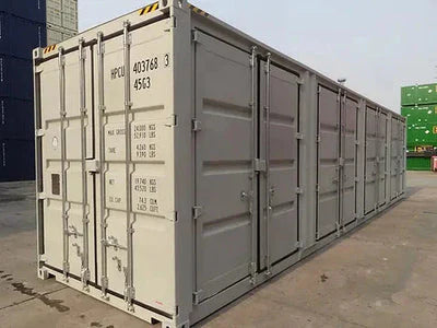 Contentor marítimo novo de 40 pés High Cube (HC) equipado com 4 portas laterais