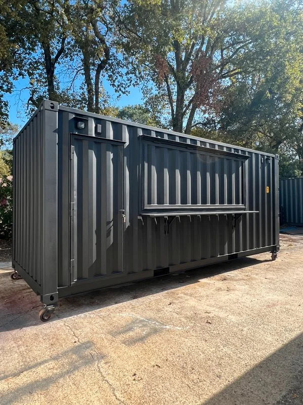 Contentor modular novo, concebido para snack-bares, bares, quiosques, serviços de recolha (*take-away*) e *street food*