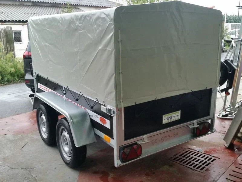 Reboque Boro Niewiadow BOK725D novo – 250 × 132 × 50 cm – PBT 750 kg.