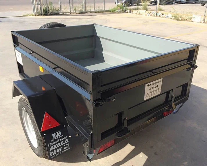Reboque de transporte novo de 1 eixo – 150 × 115 × 50 cm