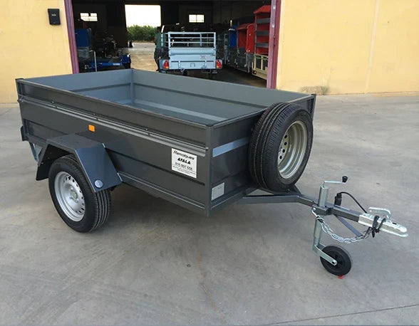 Reboque de transporte novo de 1 eixo – 220 × 130 × 50 cm – MMA 750 kg