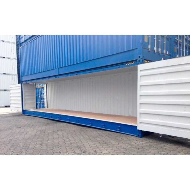Contentor marítimo novo de 40 pés High Cube (HC) com abertura lateral completa (Open Side