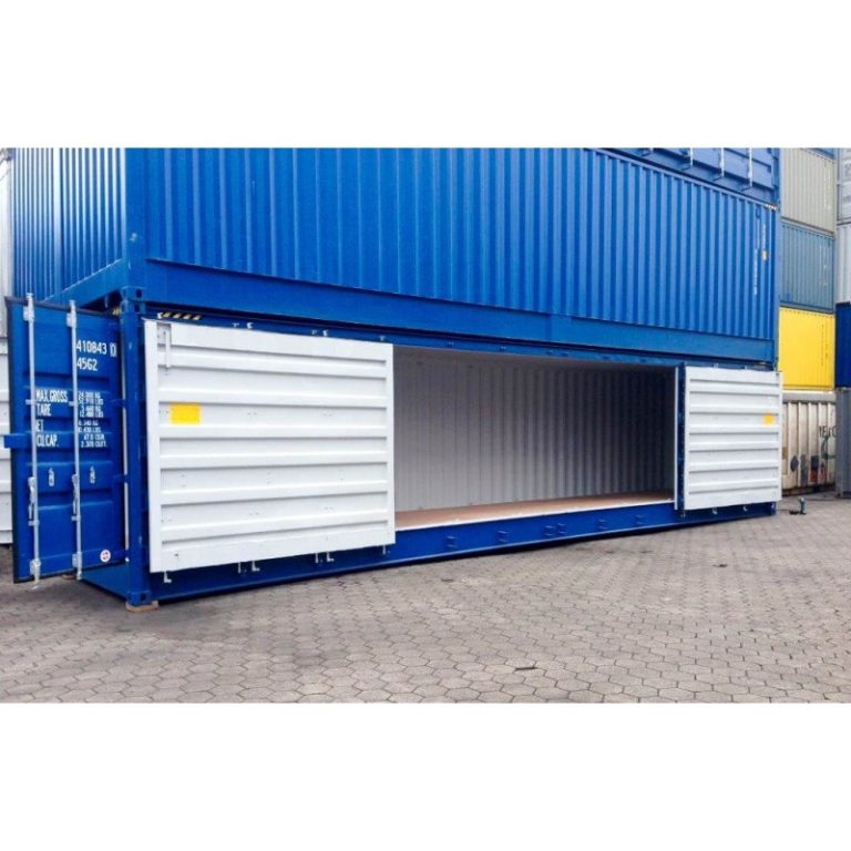 Contentor marítimo novo de 40 pés High Cube (HC) com abertura lateral completa (Open Side