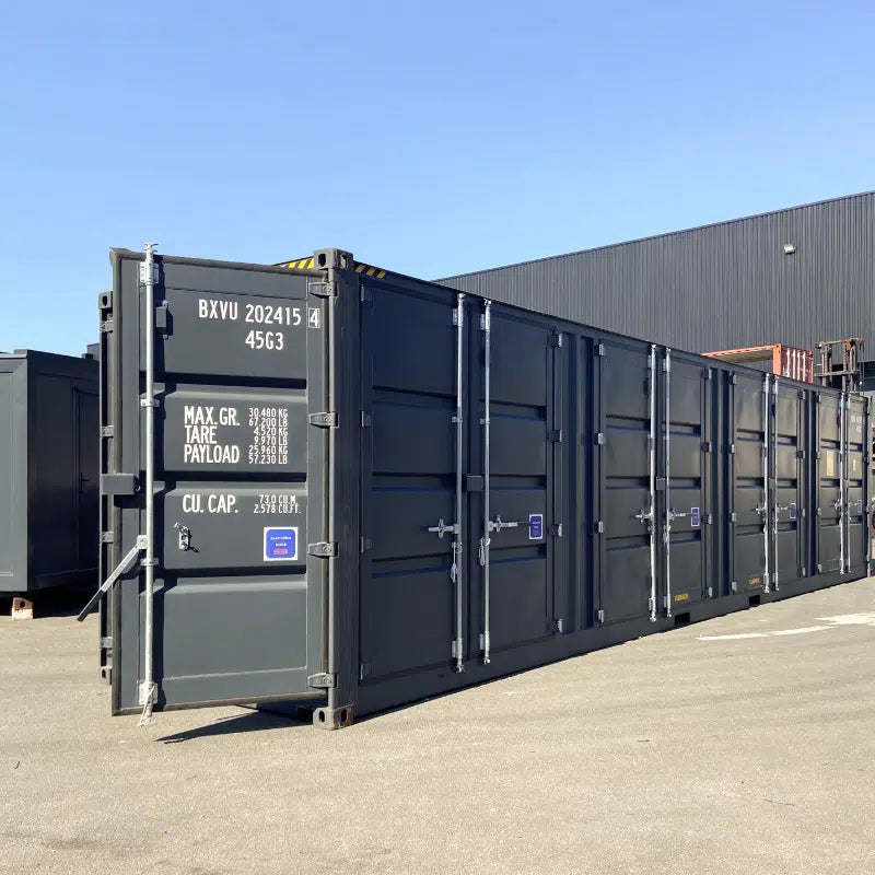 Contentor marítimo novo de 40 pés High Cube (HC) com 4 portas laterais
