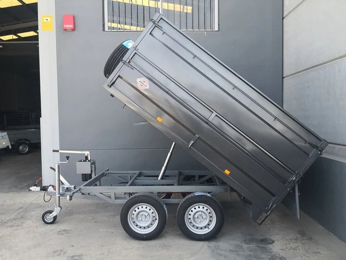 Reboque basculante hidráulico novo de eixo duplo